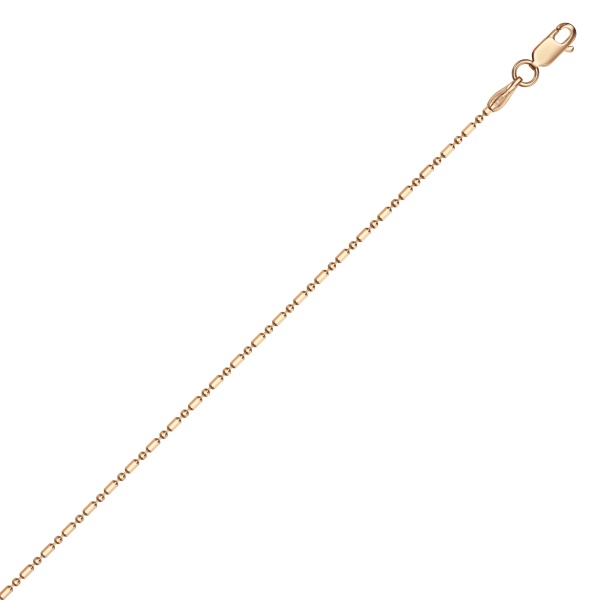 Цепь из красного золота 585, плетение «Шарик-Бочка»